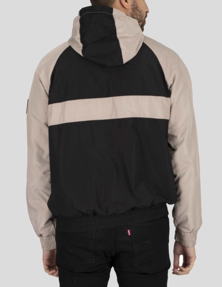 CALVIN KLEIN giacca bloccata zip attraverso Jack stringa nera